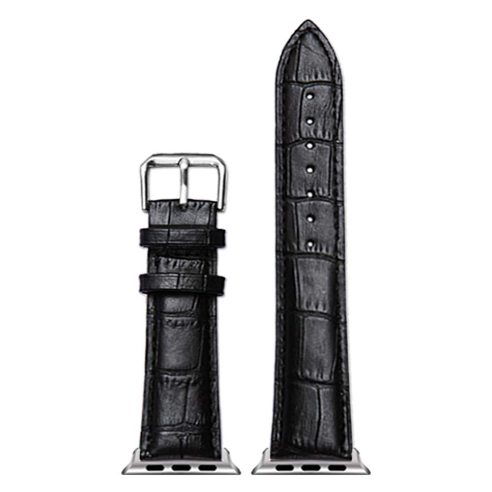 Premium Alligator Leather Apple Watch Band - Compatible with Series 10/9/8/7/6/5/4/3/Ultra 2/SE (38mm-49mm) - Luxury Replacement Strap for Men & Women - Perfect for Business, Formal Events & Everyday Wear