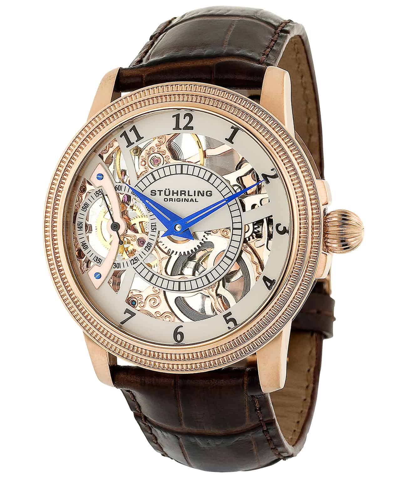 Brumalia 228 Hand-Wound 44mm Skeleton Watch for Men - Luxury Mechanical Timepiece for Business, Formal & Special Occasions