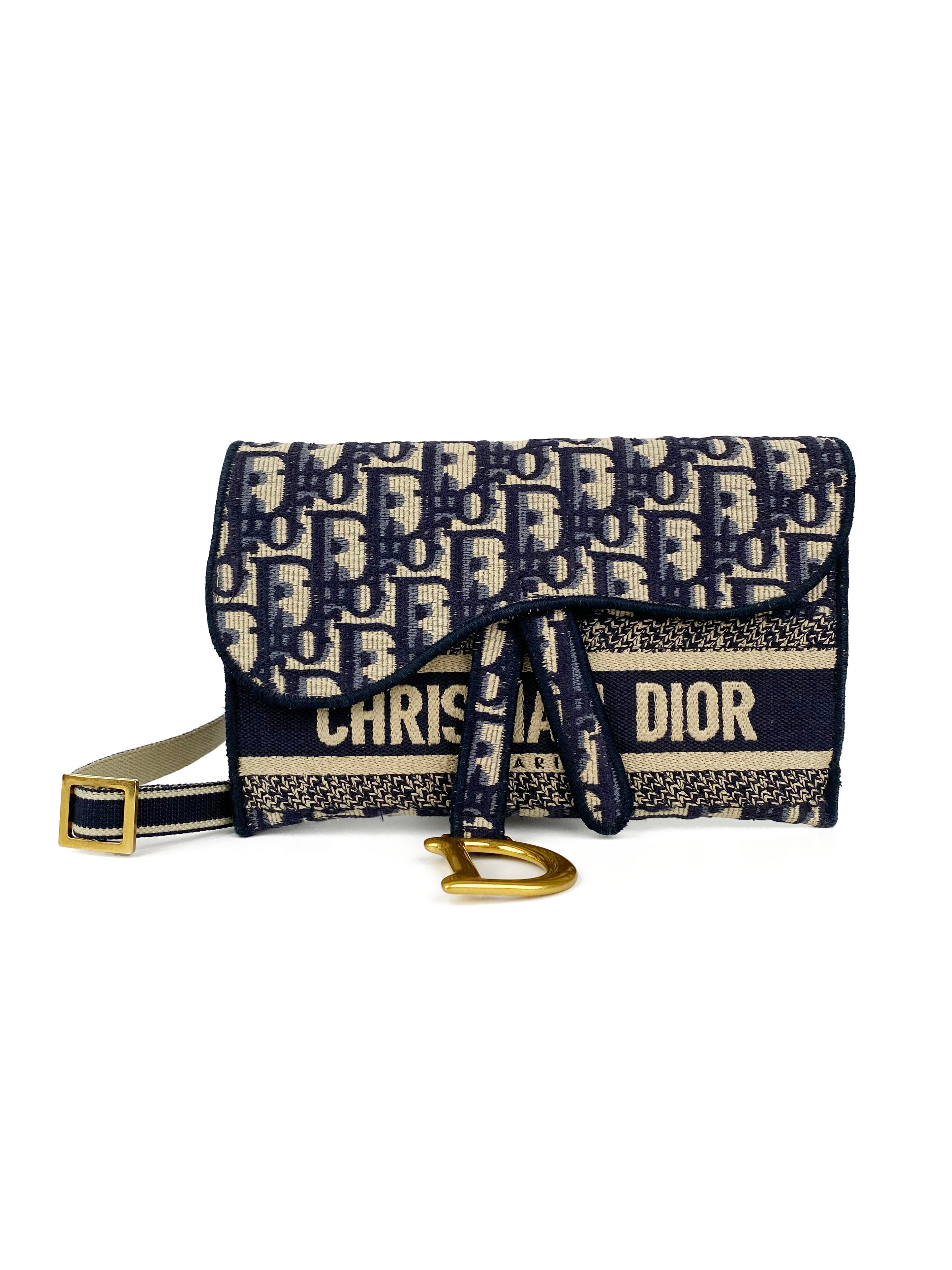 Dior Oblique Saddle Slim Pouch - Luxury Designer Crossbody Bag for Women | Perfect for Parties, Travel & Everyday Use