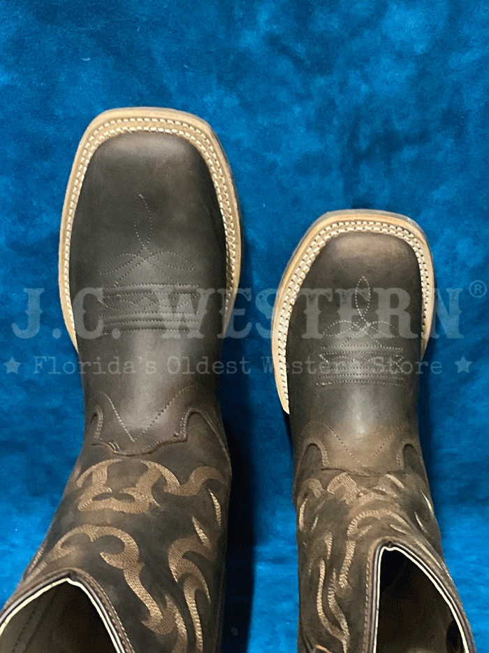 Old West BSC1904 BSY1904 Kids Square Toe Western Boots - Dark Brown Cowboy Boots for Boys & Girls - Perfect for Rodeo, Horse Riding & Western Style Outfits