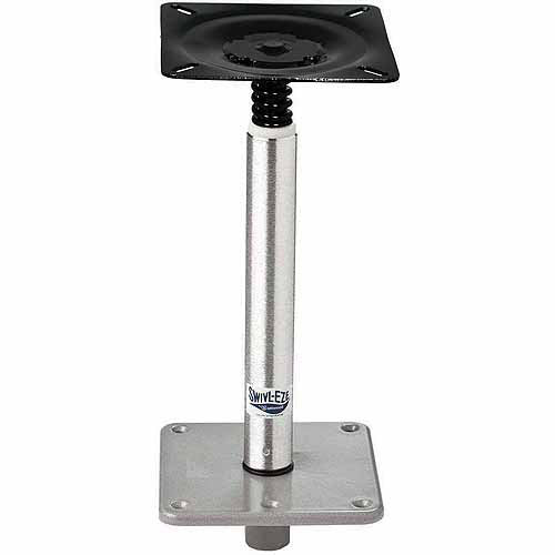 Attwood 3/4 Inch Lock'n Pin Pedestal Kit with 11 Inch Stainless Steel Post - Non-Threaded Satin Finish for Marine & Boat Seating Applications