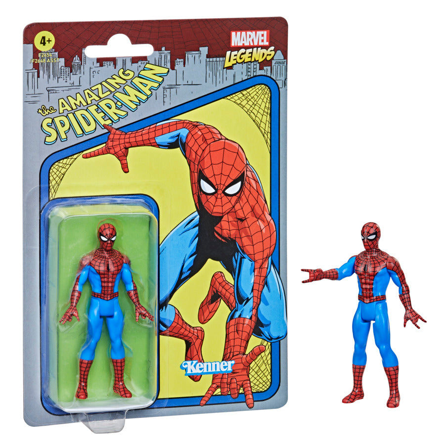 Amazing Spider-Man Marvel Legends Retro Series 3.75-Inch Action Figure - Collectible Toy for Superhero Fans, Gift for Kids & Adults, Perfect for Display & Play