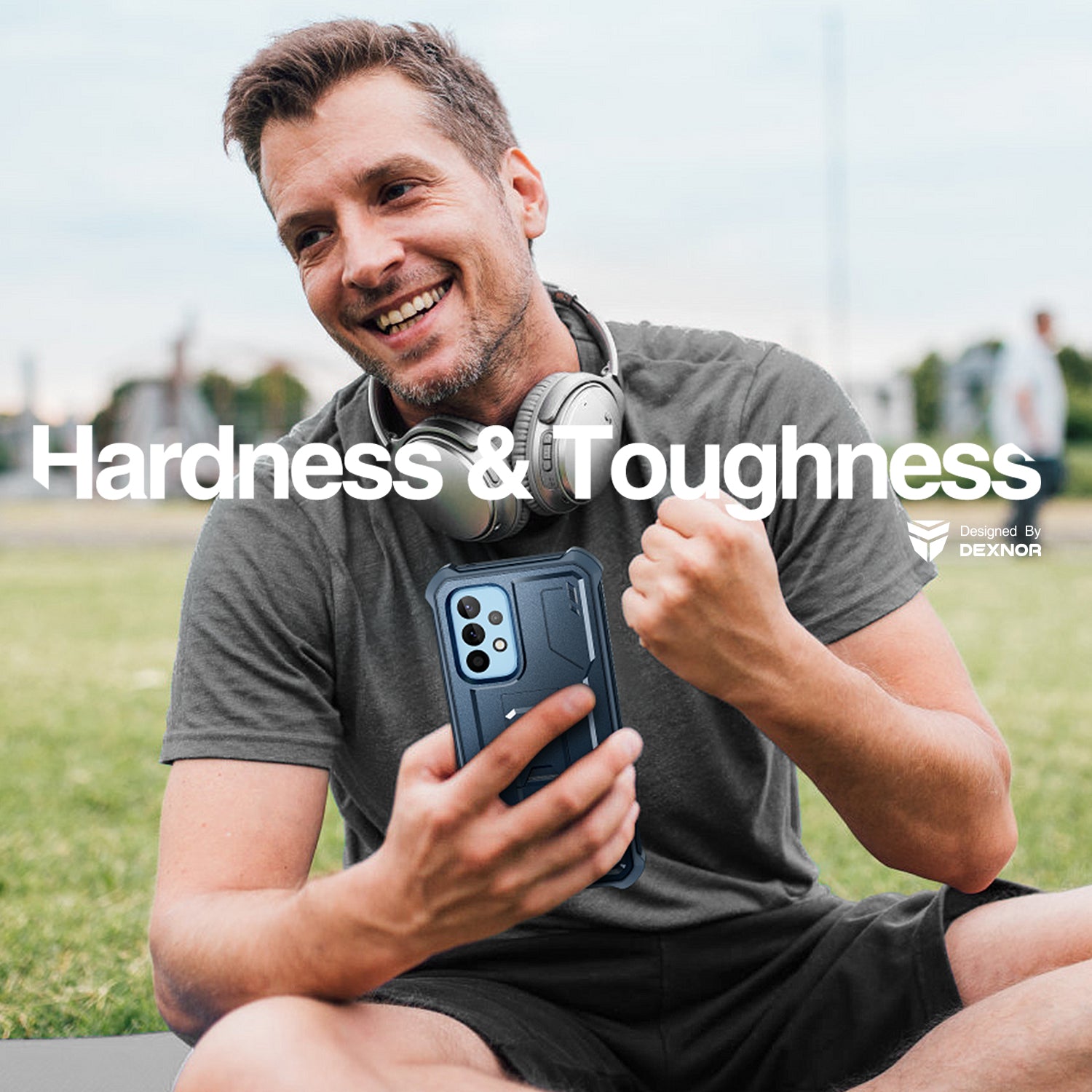 Durable Dexnor Case for Samsung Galaxy A53 5G - Shockproof Rugged Cover with Built-in Kickstand & Screen Protector | Perfect for Outdoor Activities, Work & Travel