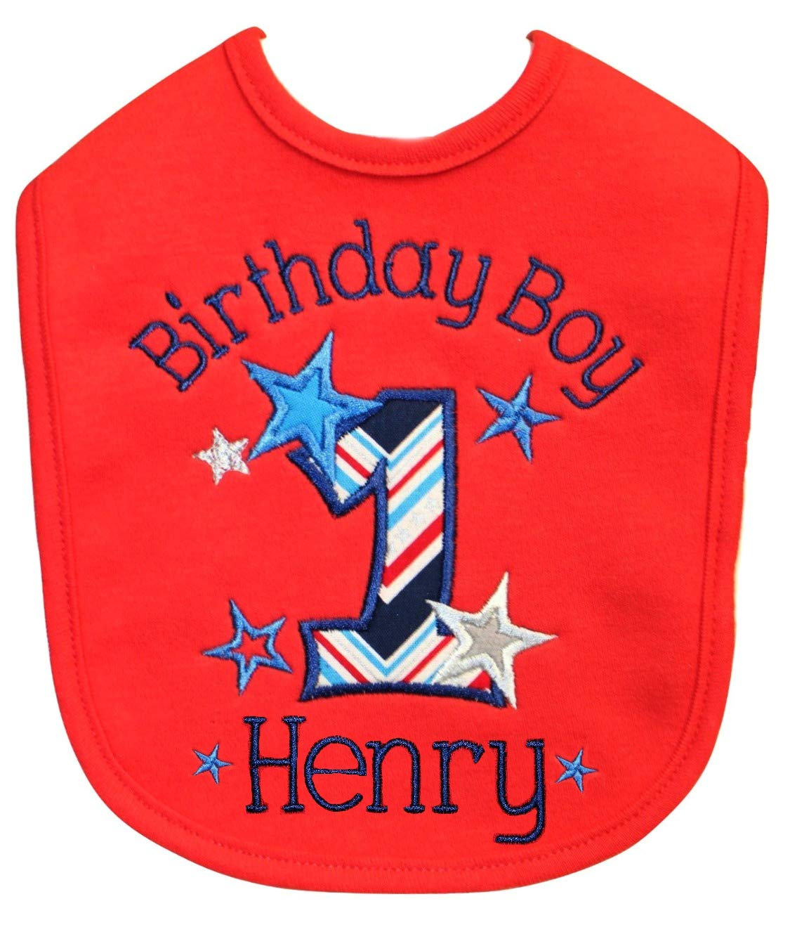Personalized 1st Birthday Bib for Boys - Custom Name Smash Cake Bib | Perfect for Baby's First Birthday Party & Cake Smashing Photos
