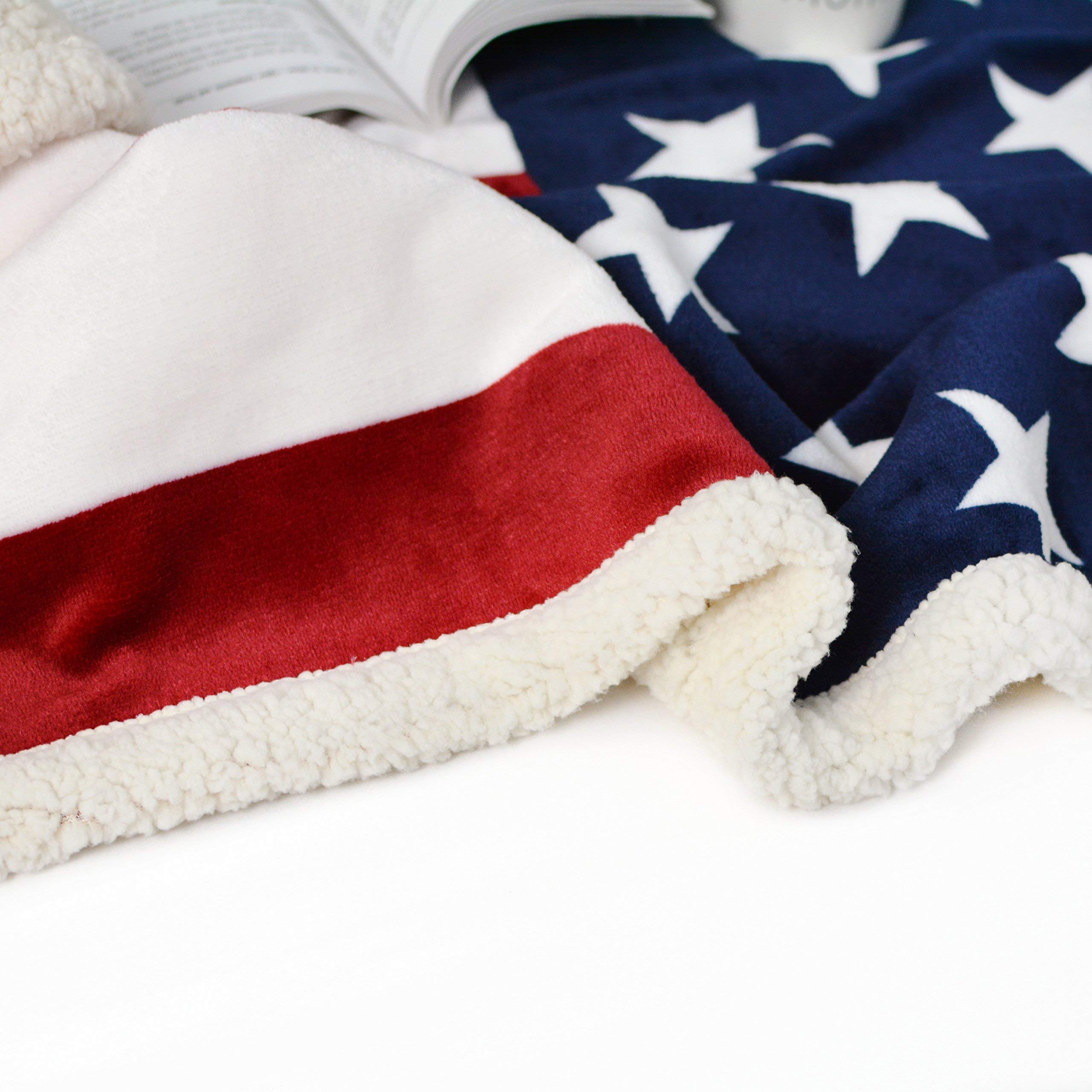 Brandream 2-Pack Fleece Throw Blankets - American Flag & British Flag Designs | Soft Cozy Blankets for Couch, Bed, Camping & Outdoor Use