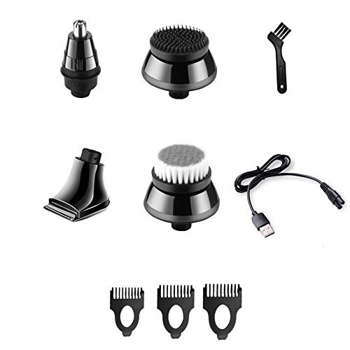 Professional 5-in-1 Electric Razor for Men - Rechargeable Wet & Dry Shaver with Beard Trimmer & Facial Grooming Kit | Perfect for Travel, Home Use & Daily Shaving Routine