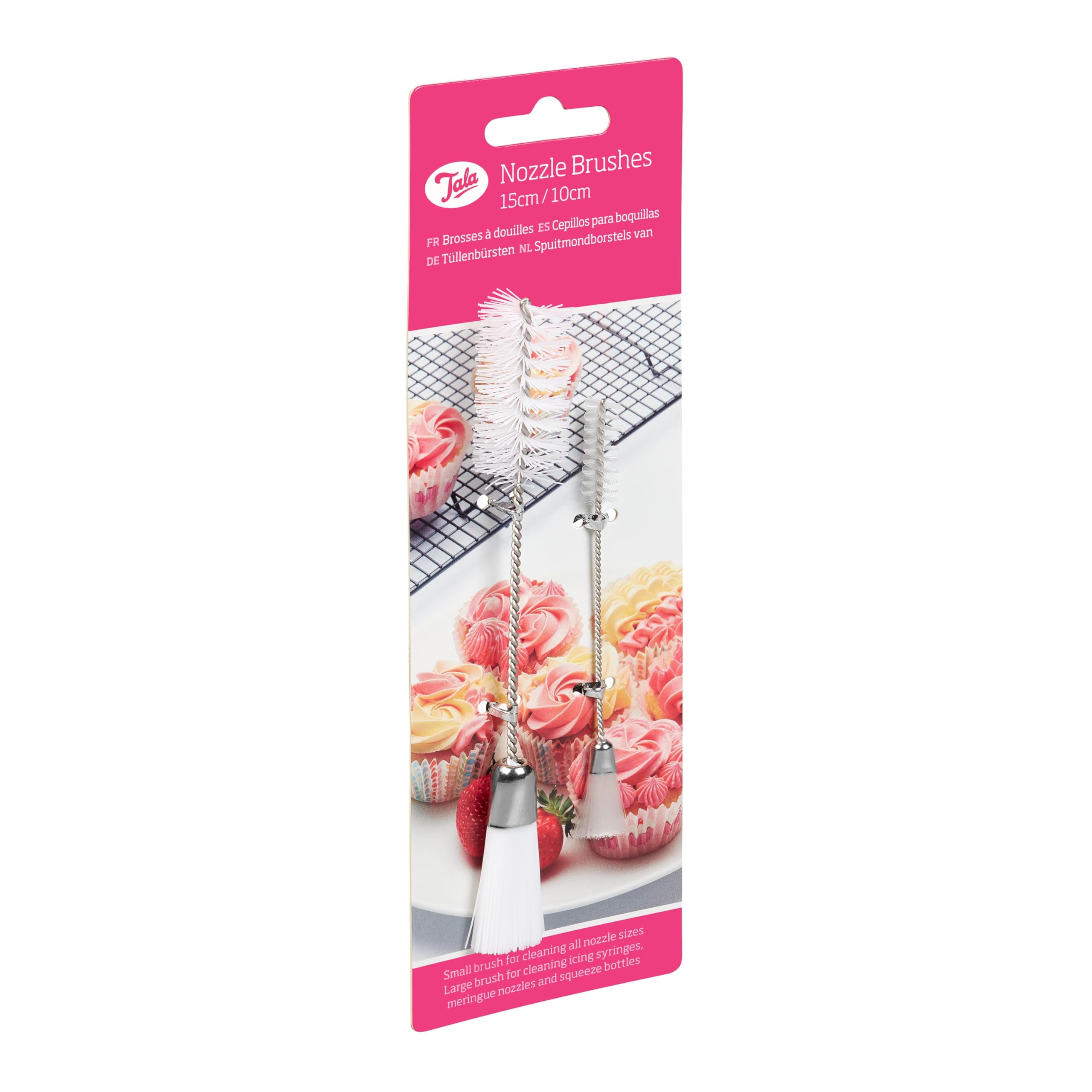 Premium Silver & White Nozzle Cleaning Brushes - Durable & Efficient for Home, Kitchen, and Automotive Use