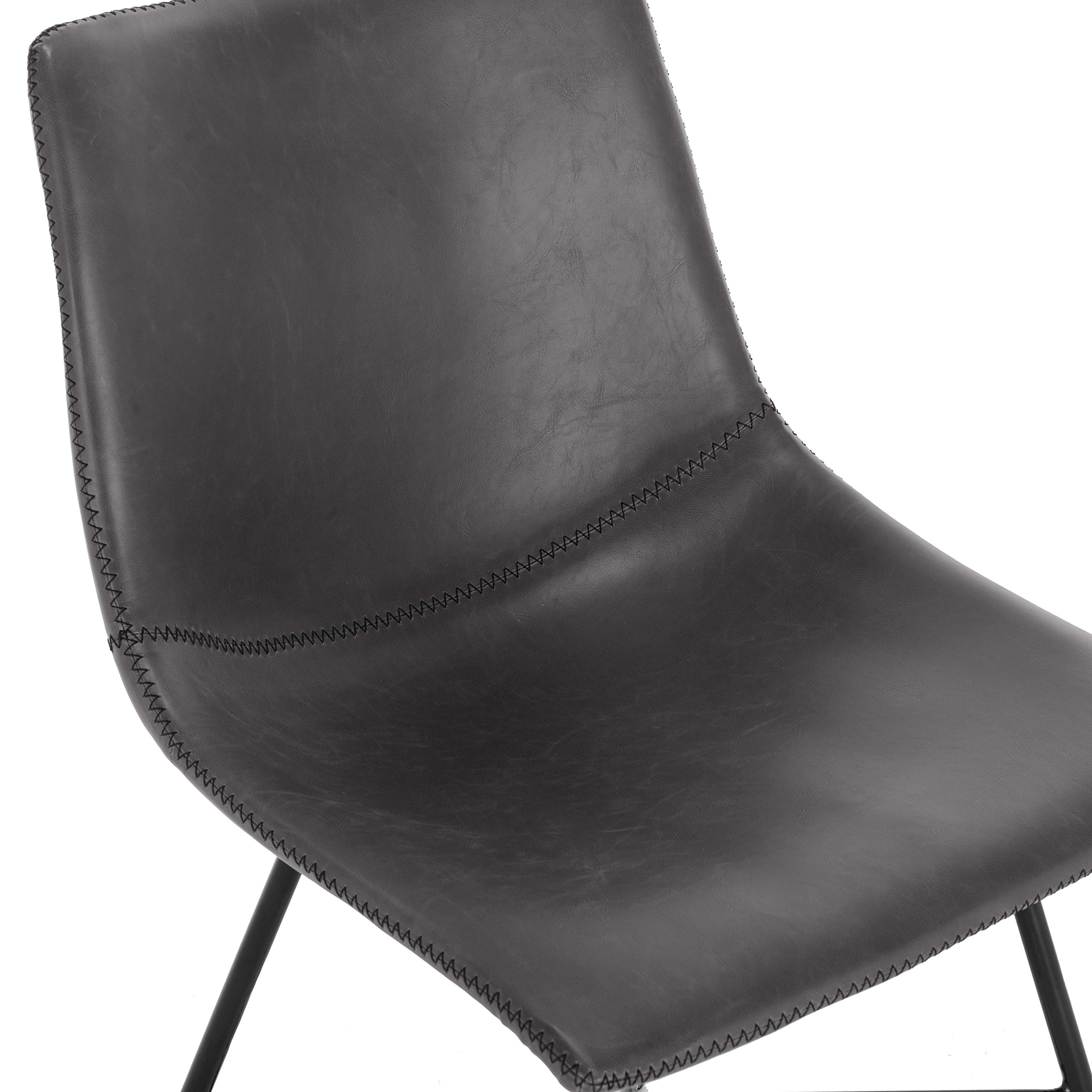 Poly & Bark Paxton Dining Chairs - Set of 2, Modern Grey Upholstered Side Chairs for Kitchen, Dining Room & Home Office