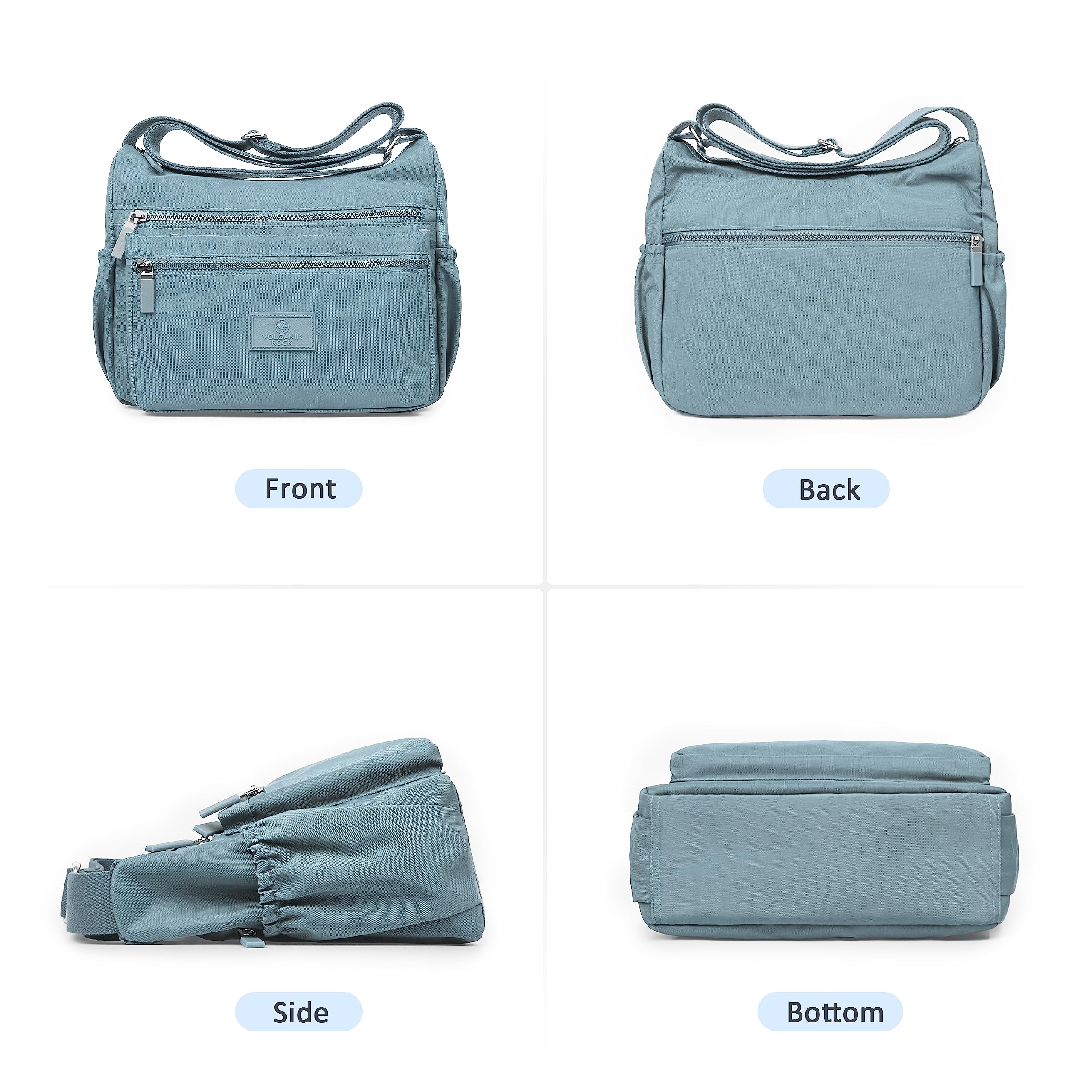 VOLGANIK ROCK Women's RFID Anti-Theft Crossbody Bag - Water Resistant Travel Shoulder Purse for Daily Use, Shopping & Outdoor Adventures
