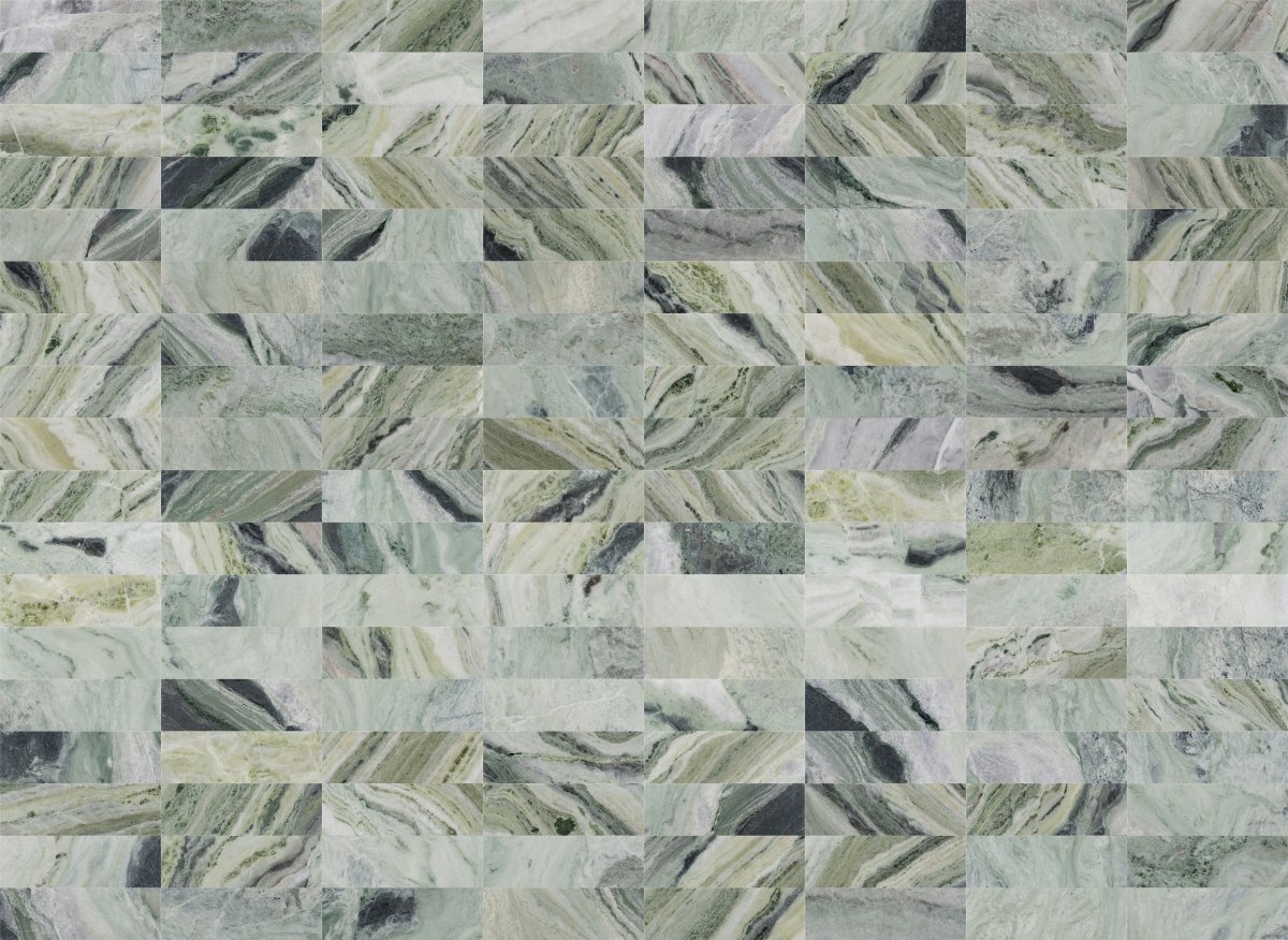 3 X 9 Inch Emerald Green Honed Tumbled Marble Tile - Natural Stone Wall & Floor Tile for Bathroom, Kitchen Backsplash, and Fireplace Surround