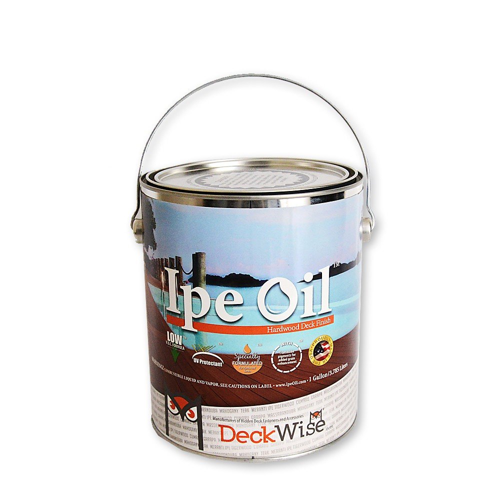 DeckWise Ipe Oil Hardwood Deck Finish - 1 Gallon | Premium Wood Sealer & Protector for Outdoor Decks, Fences & Patio Furniture | UV & Water Resistant