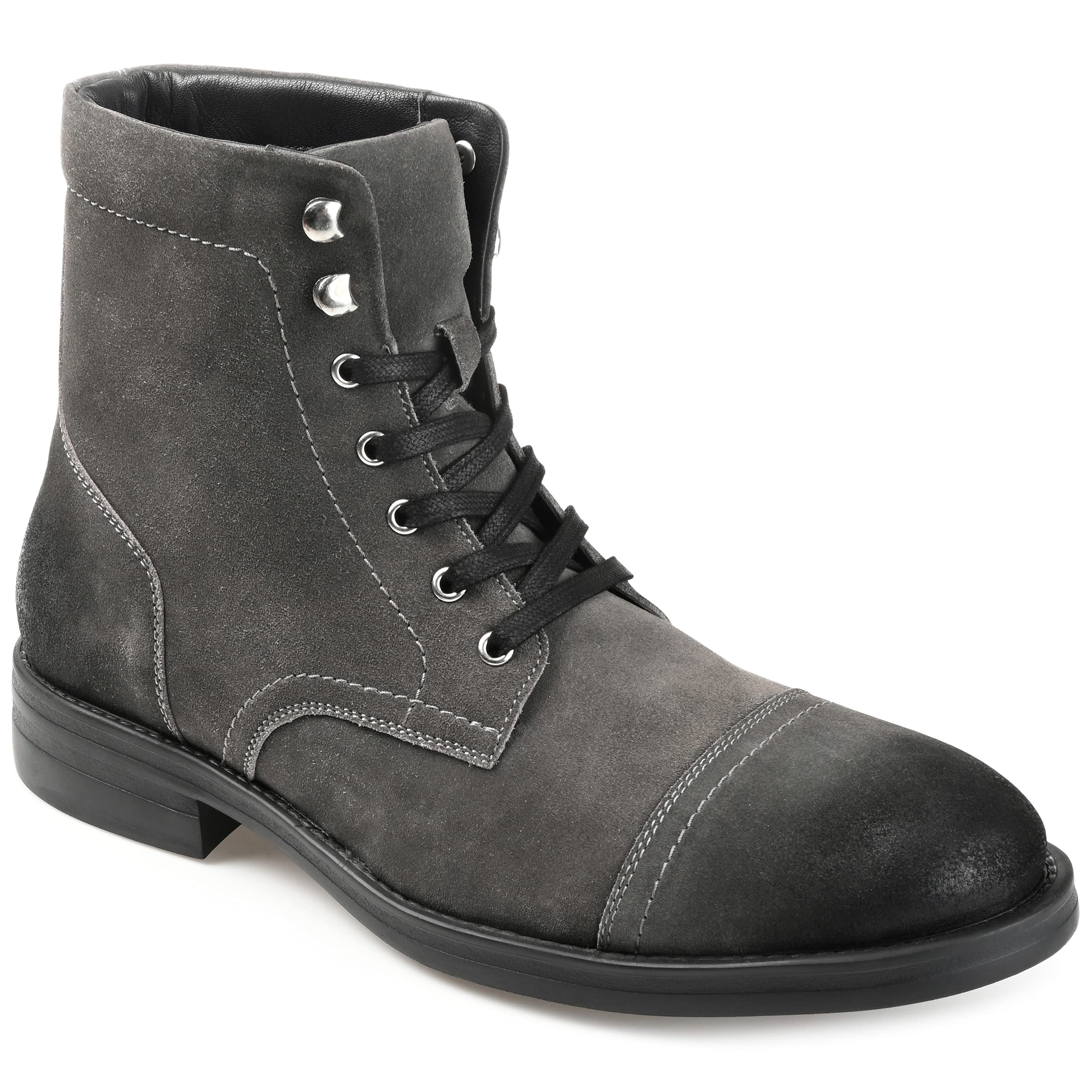 Thomas & Vine Men's Classic Leather Dress Boots - Formal Business & Office Shoes for Professional Style - Perfect for Weddings, Work & Special Occasions
