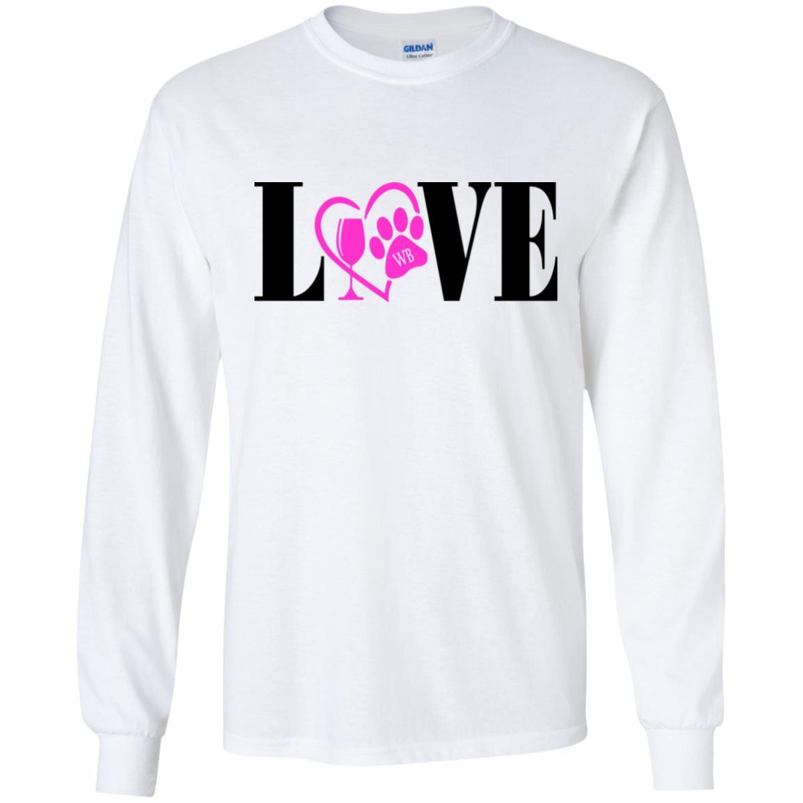 WineyBitches.co LS Ultra Cotton T-Shirt for Women | Soft Comfortable Long Sleeve Tee | Perfect for Casual Wear, Lounge & Everyday Outfits