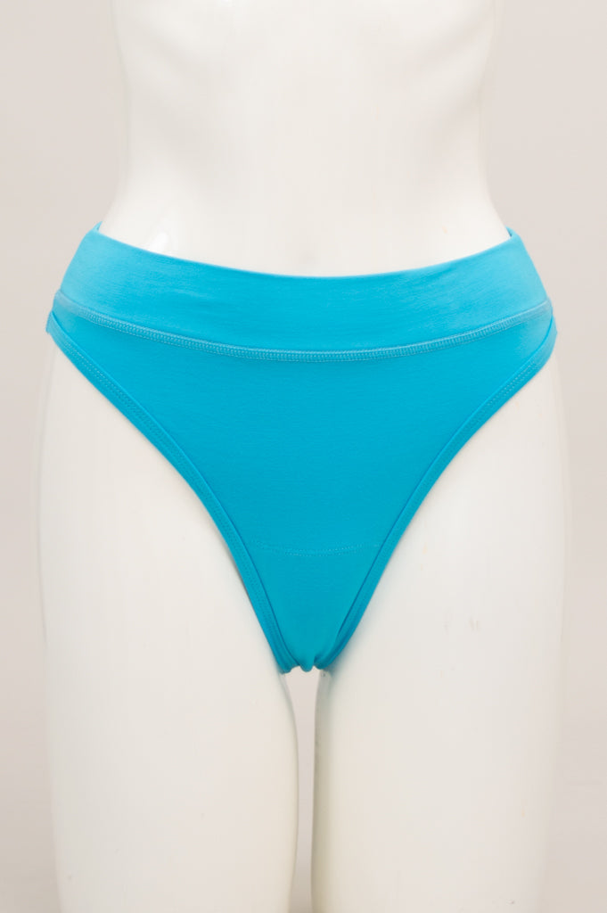 Turquoise Bamboo La Thong - Stylish and Comfortable Women's Underwear for Casual Wear, Yoga, and Lounge