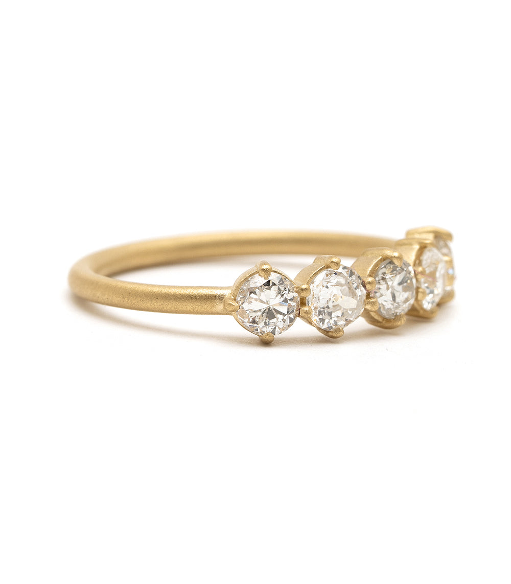 Claudette 5 Stone Diamond Ring - Elegant Wedding Band for Women, Durable 14K Gold Engagement Ring, Perfect for Proposals, Anniversaries & Special Occasions