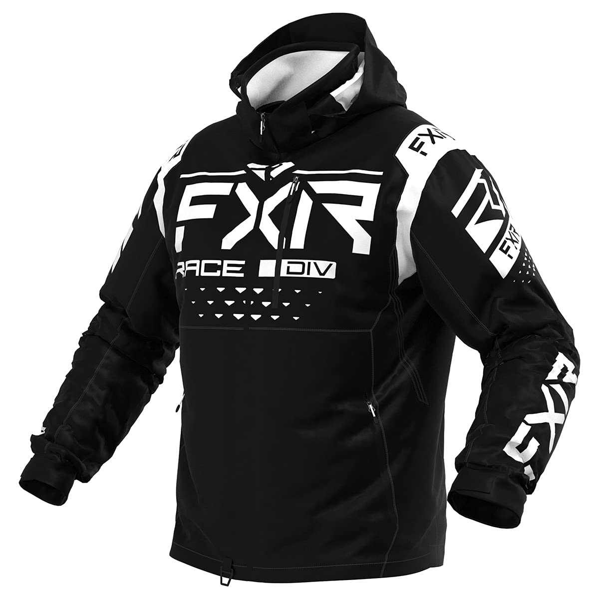 FXR Men's RRX Jacket - Black/White - Large - Waterproof Motorcycle Jacket for Men - Windproof & Breathable Riding Gear for All Seasons - Perfect for Street Biking, Commuting & Adventure Tours