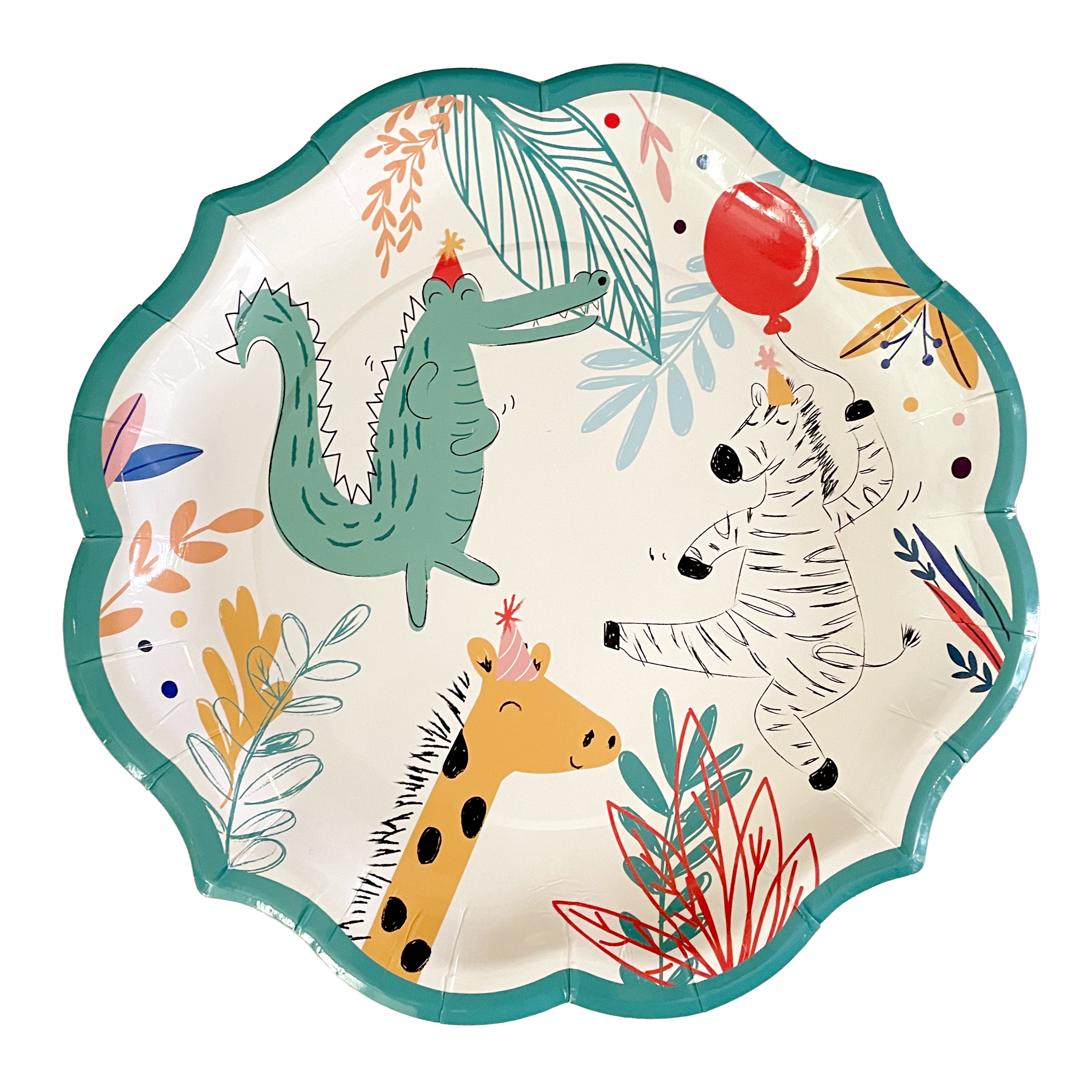 Party Animal Foil Dinner Plates - Set of 8 for Birthday, Wedding & Holiday Celebrations - Disposable Decorative Plates for Festive Events