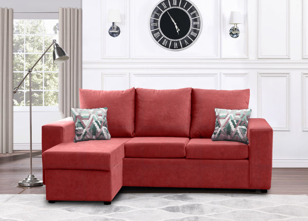 Canadian Made Reversible Chaise Sectional Sofa - 17 Color Options for Living Room, Family Room & Home Theater Comfort