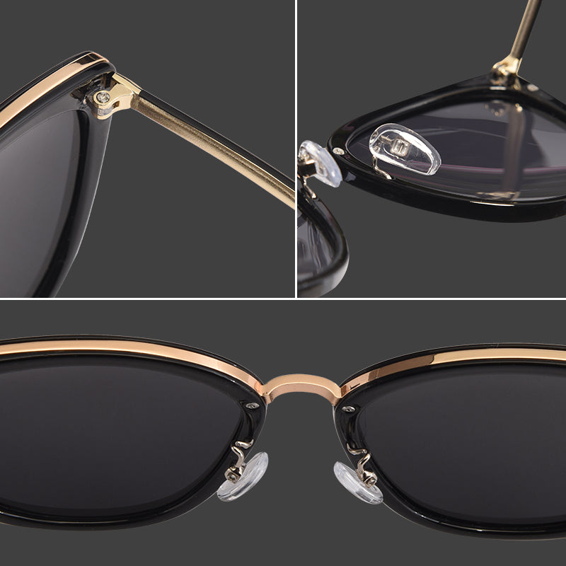 Aofly Women's Polarized Cat Eye Sunglasses with Alloy Frame - UV Protection, Fashionable & Lightweight for Driving, Beach & Outdoor Activities