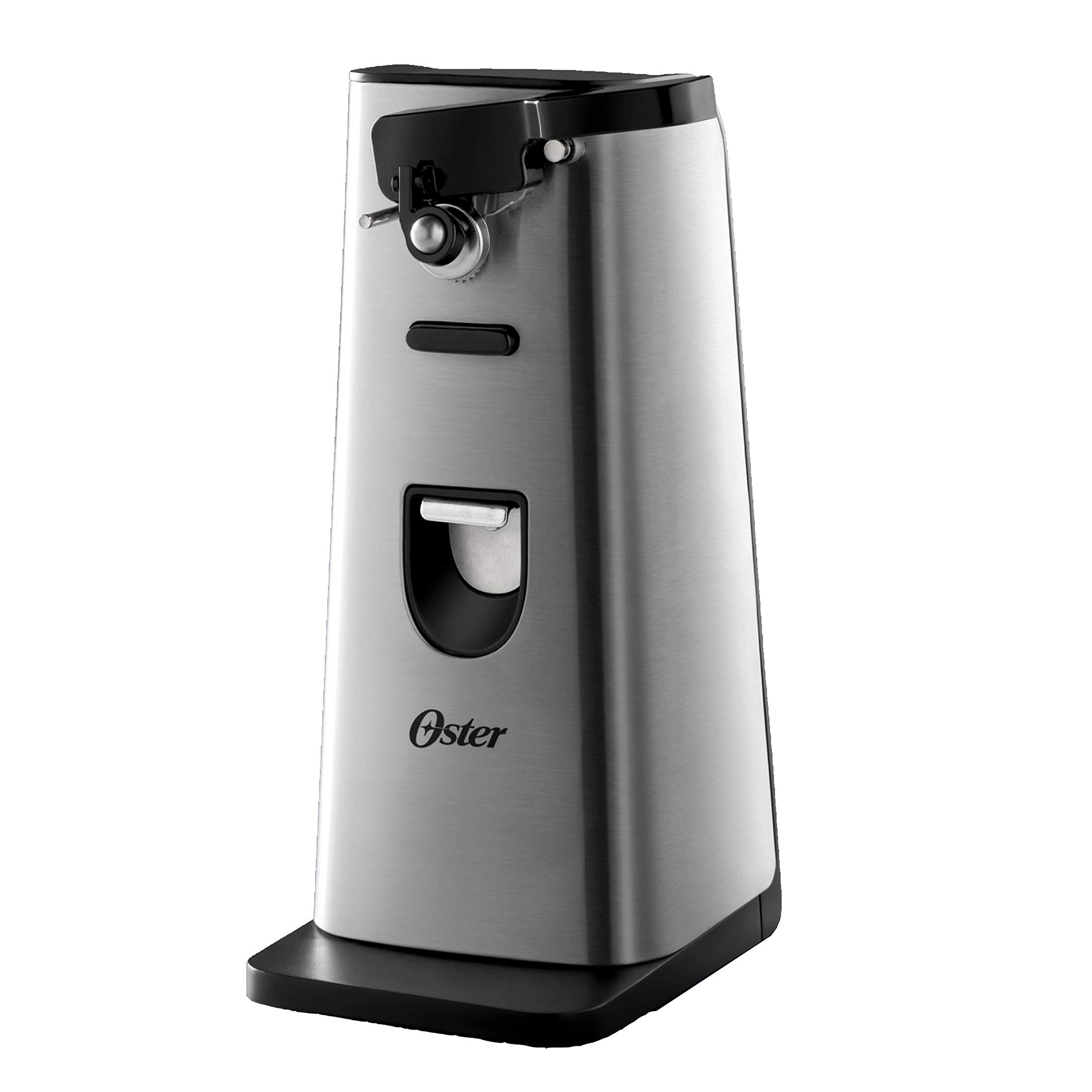 Oster Retractable Cord Stainless Steel Can Opener - Electric Kitchen Appliance for Easy Food Opening | Perfect for Home, Camping & Emergency Use