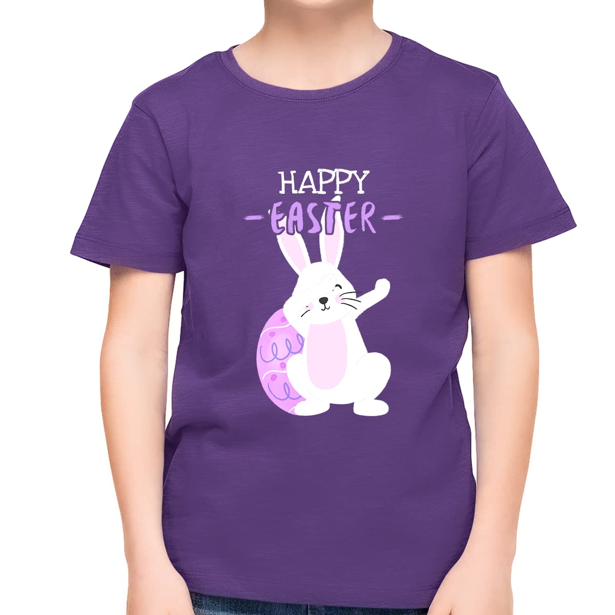 Purple Easter Bunny Outfit for Boys - Kids Easter Shirts & Rabbit-Themed Clothing | Perfect for Easter Egg Hunts, Church Services & Spring Photoshoots