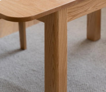 Solid Oak Wood Extendable Folding Dining Table - Expandable for Small Spaces, Perfect for Apartments & Family Gatherings