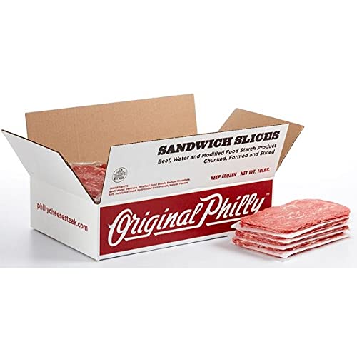 Original Philly WOW Seasoned Beef Sandwich Slices - 40 Pack (4oz Each) | 10 Lbs Premium Beef for Philly Cheesesteaks, Hoagies & Meal Prep | Perfect for Sandwiches, Pasta & Family Dinners