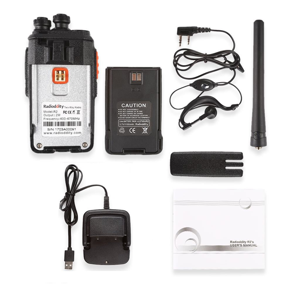 R2 Two Way Radios - Long Range Walkie Talkies for Outdoor Adventures, Hiking, Camping & Emergency Communication (Discontinued Model)
