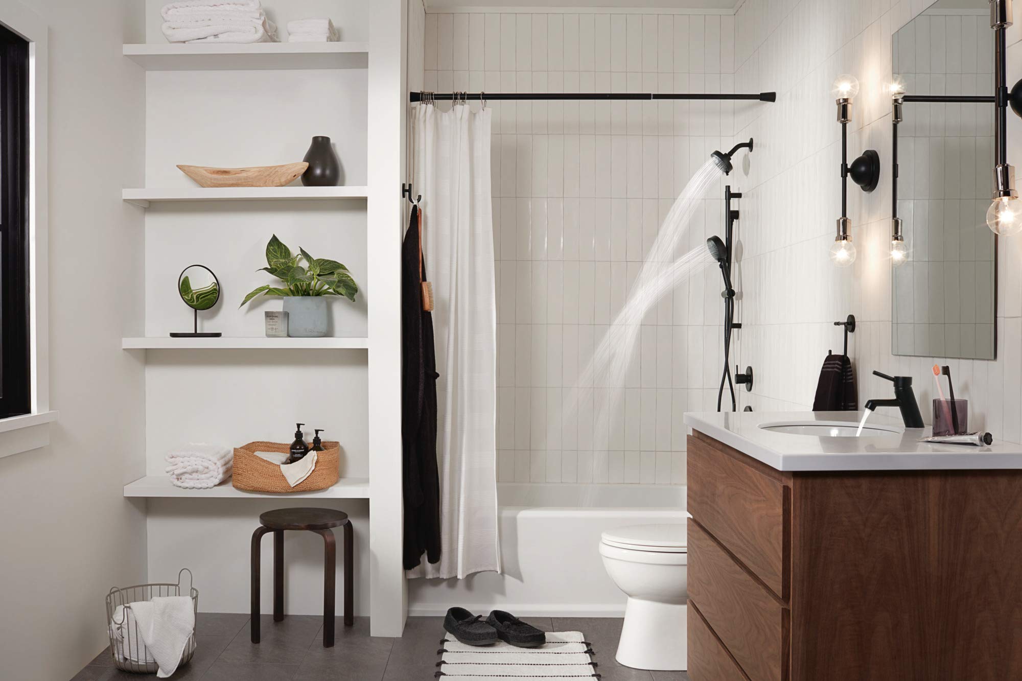 Peerless PTT188792-BL Matte Black Tub and Shower Trim Kit - Durable Bathroom Faucet Set for Modern Showers & Bathtubs | Perfect for Home Renovation & Bathroom Upgrades
