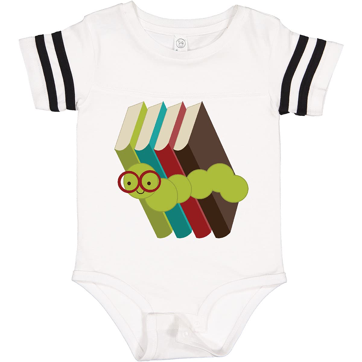 Inktastic Bookworm Books Reading Baby Bodysuit - Cute Infant Onesie for Book Lovers, Reading Enthusiasts & Library Visits