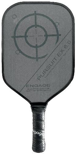 Engage Pursuit EX 6.0 Pickleball Paddle - Premium Carbon Fiber Face with Polymer Core for Control & Power - Perfect for Tournament Play & Recreational Games