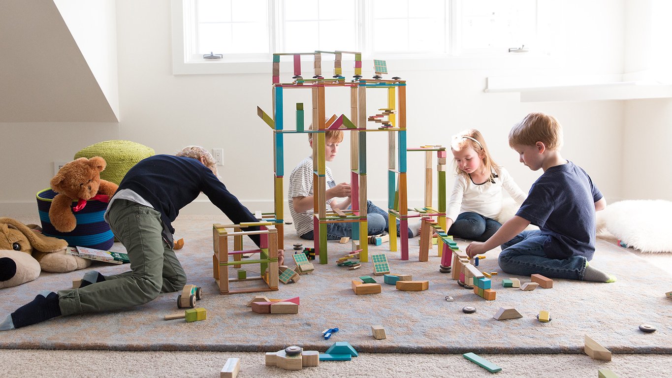 130-Piece Tegu Magnetic Wooden Block Set for Kids – STEM Educational Building Toys for Classroom & Home Learning – Creative Construction Play for Ages 3+