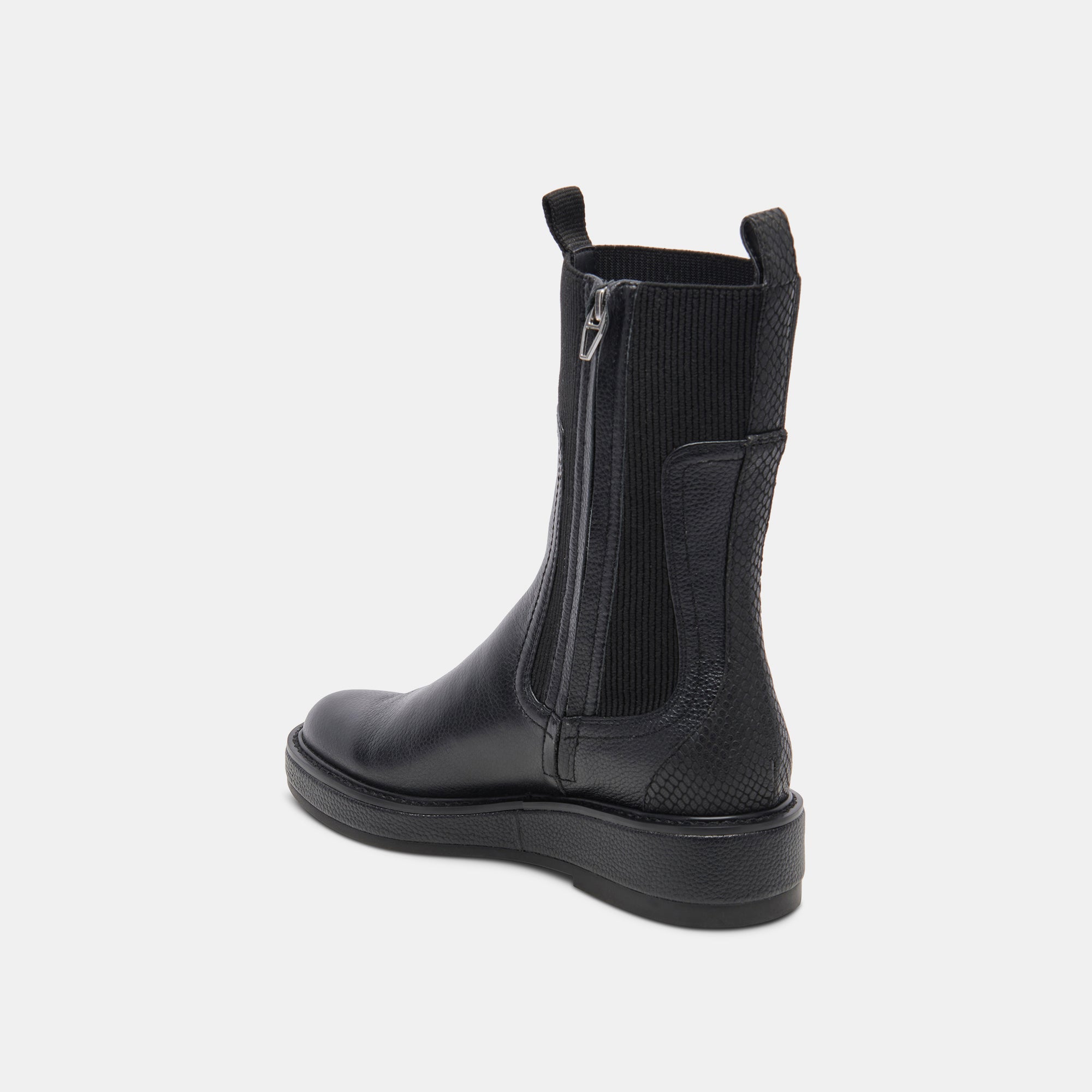 ELYSE H2O Waterproof Black Leather Boots for Women - Fashionable Rain & Snow Boots for Outdoor Walking, Commuting & Winter Wear