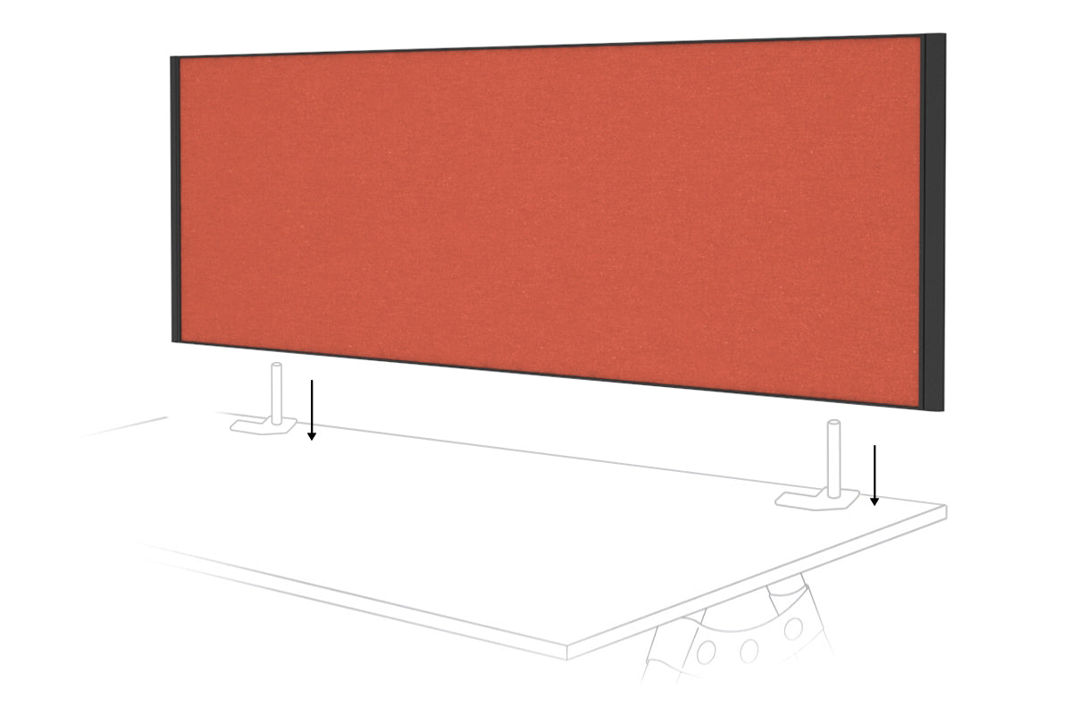 Desk Mounted Privacy Screen - 1400W x 500H - Office & Home Workspace Partition for Computer Monitor Privacy Protection