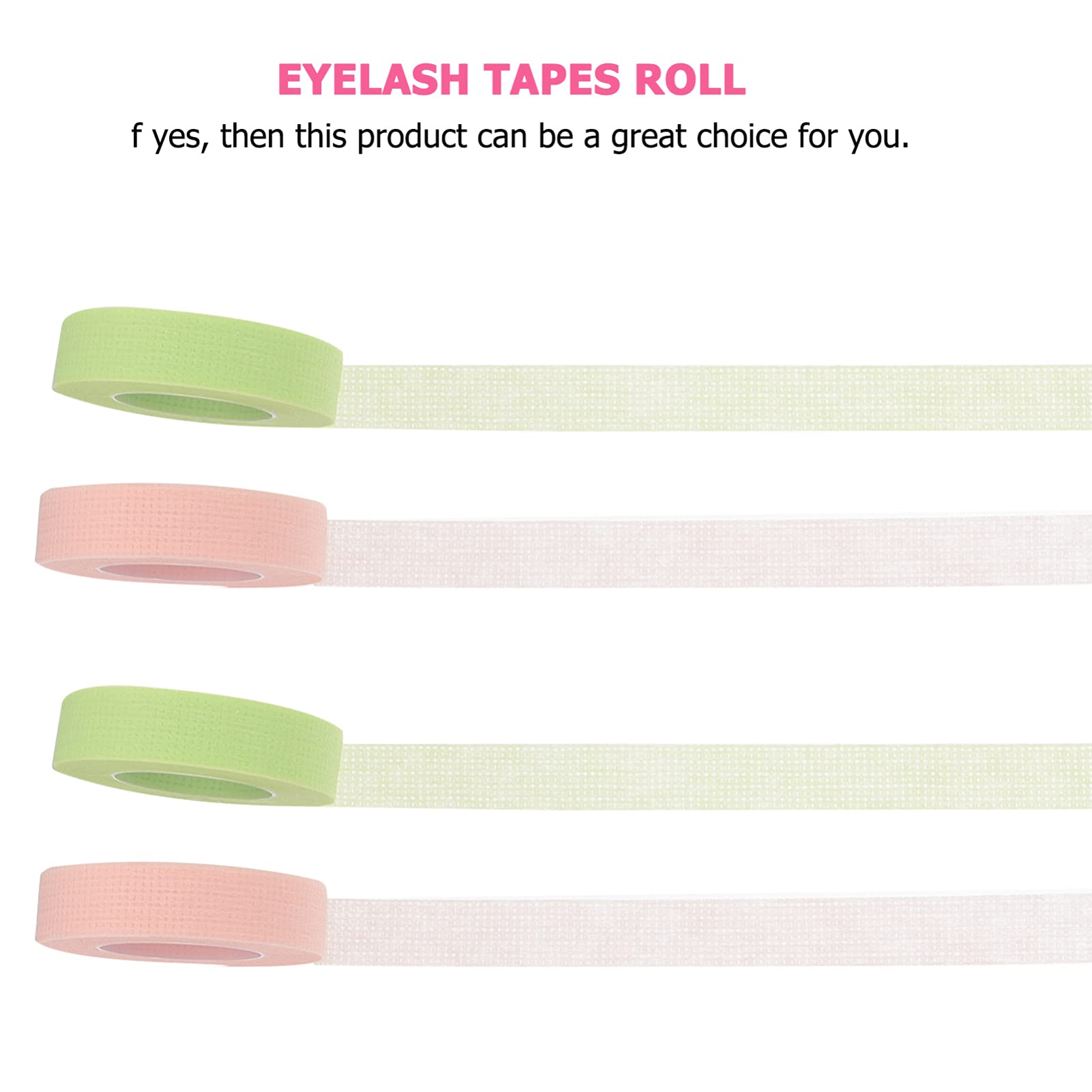 Beaupretty Eyelash Extension Tape - 5 Rolls Breathable Micropore Fabric Adhesive Strips for Under Eye Protection | Professional Lash Extension Supplies | Perfect for Salon, DIY Home Use & Beauty Professionals