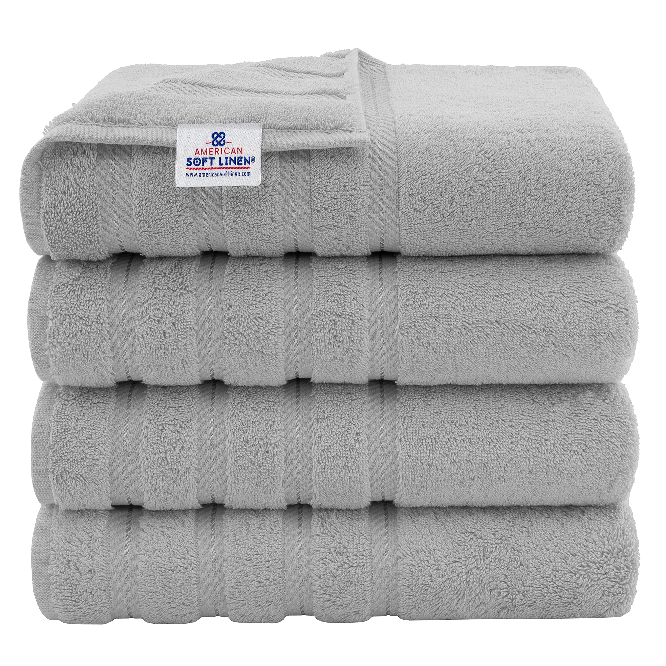 Premium 6-Piece Soft Linen Towel Set with 4 Bath & 4 Hand Towels - Ultra Absorbent Luxury Bathroom Towel Collection for Spa, Hotel & Home Use