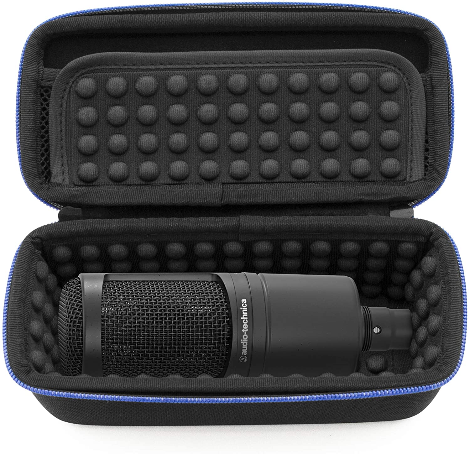 CASEMATIX Durable Microphone Case for Audio-Technica AT2020 USB, AT2035, AT2050 & More - Shockproof Storage with Foam Interior - Perfect for Studio, Podcast & Travel Use