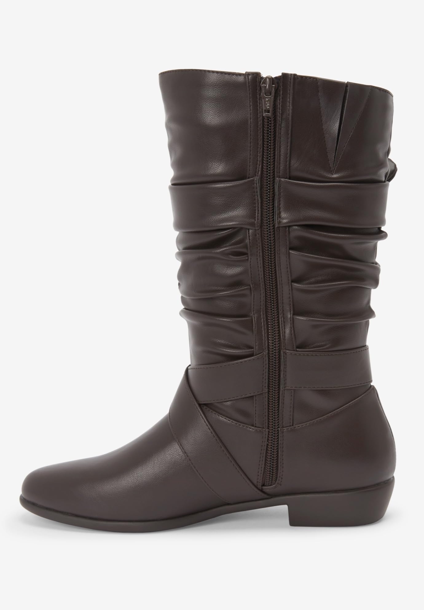 Comfortview Women's Wide Width The Heather Wide Calf Boot - Stylish & Comfortable Winter Boots for Wide Feet | Perfect for Casual Wear, Office & Outdoor Activities
