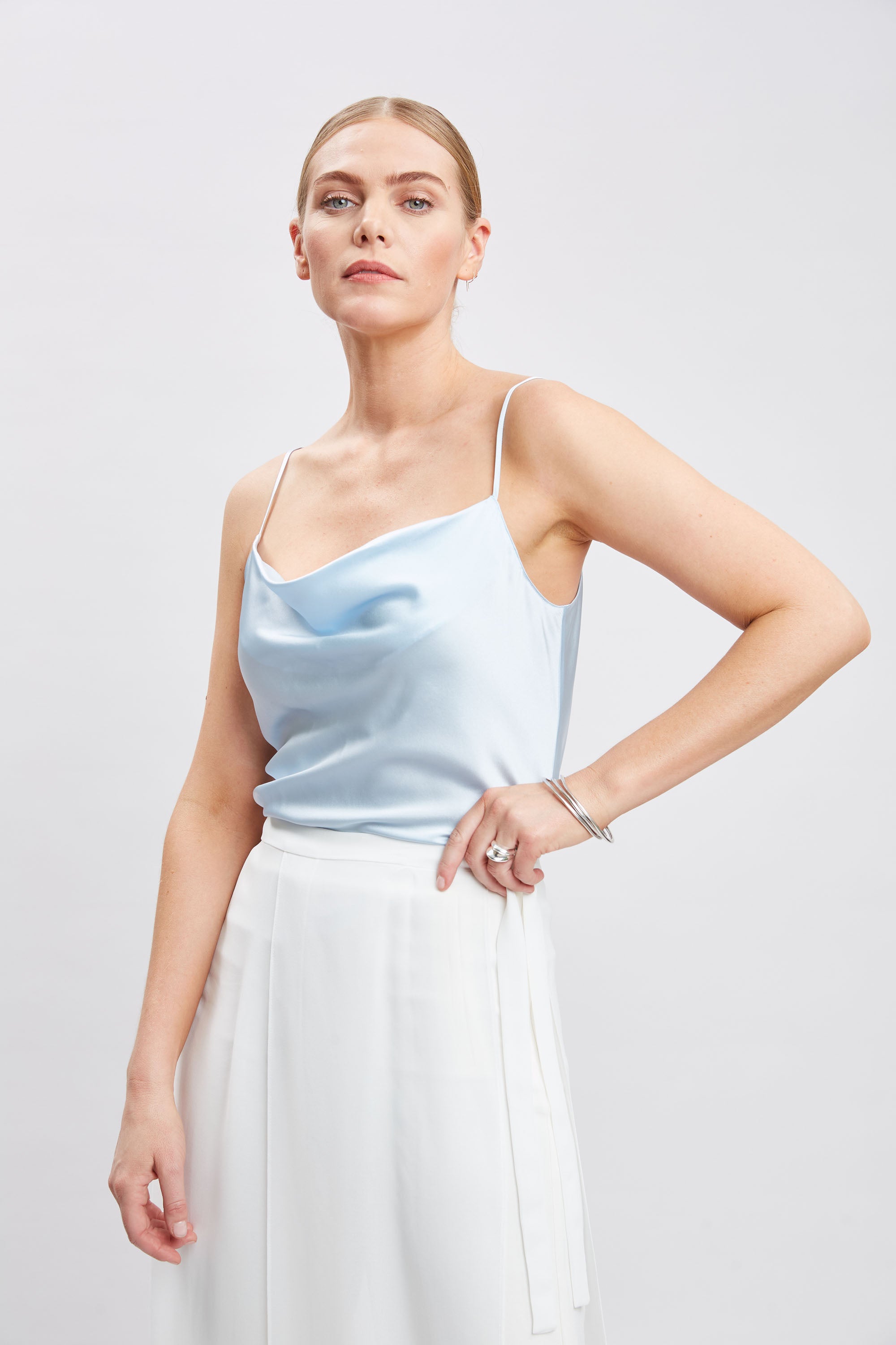 Luxury Stretch Silk Satin Cami Top for Women - Soft & Comfortable Sleepwear, Loungewear & Layering Piece - Perfect for Nightwear, Date Nights & Special Occasions