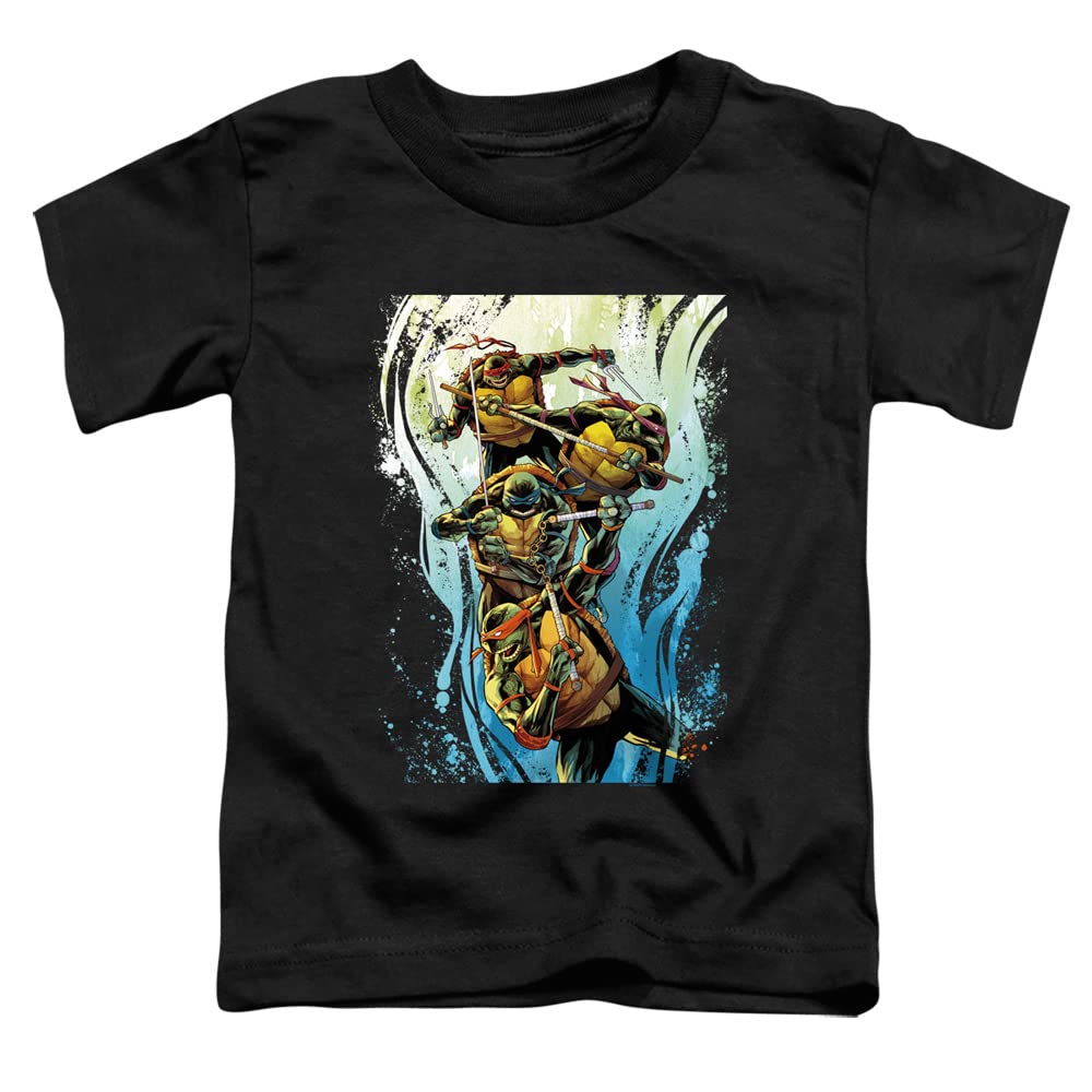 TMNT Teenage Mutant Ninja Turtles Rainbow Warriors Graphic T-Shirt for Boys & Girls - Soft Cotton Toddler Tee for Playtime, Birthday Parties & Casual Wear