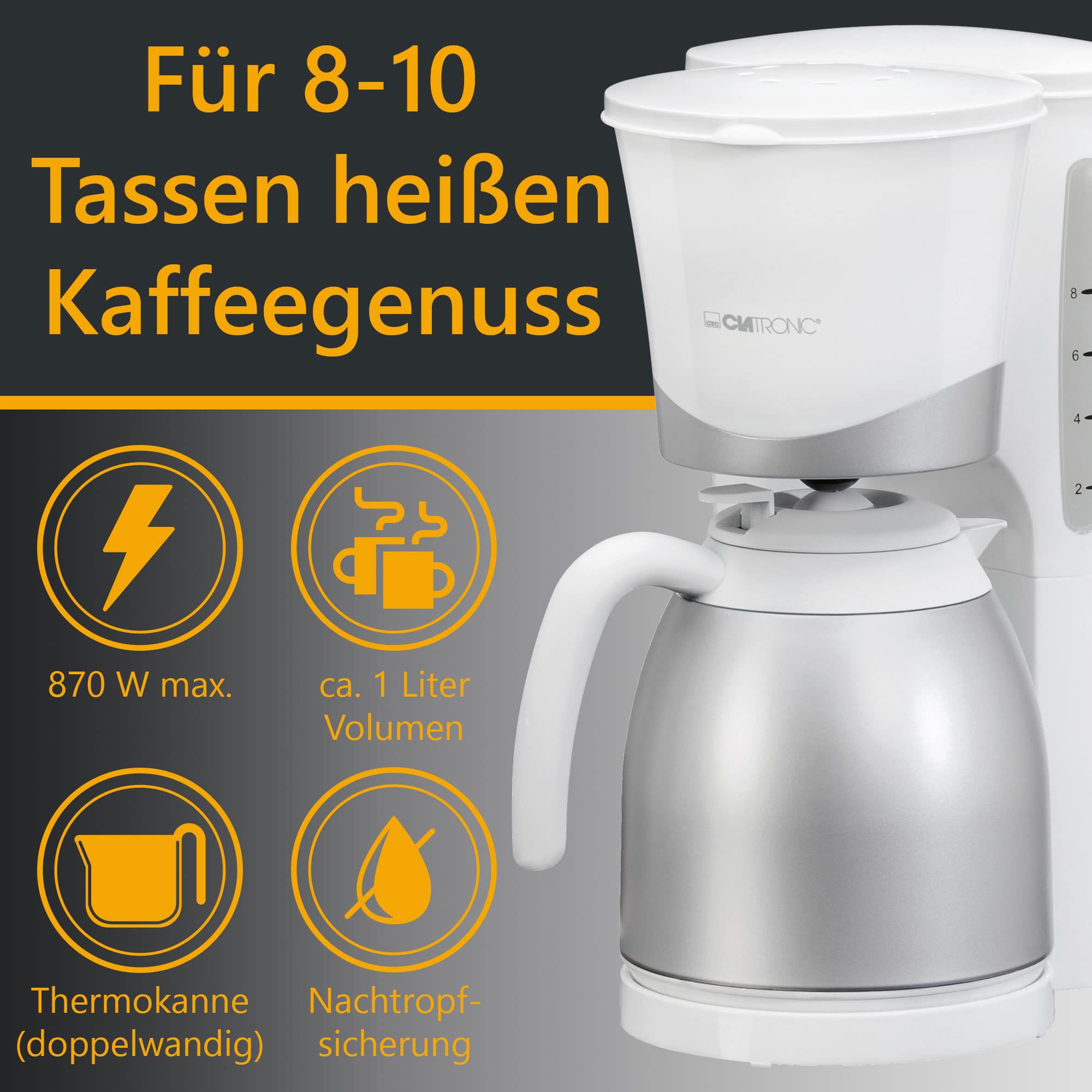Premium Coffee Machine with Glass Flask KA 3327 - Perfect for Home, Office & Small Business Use
