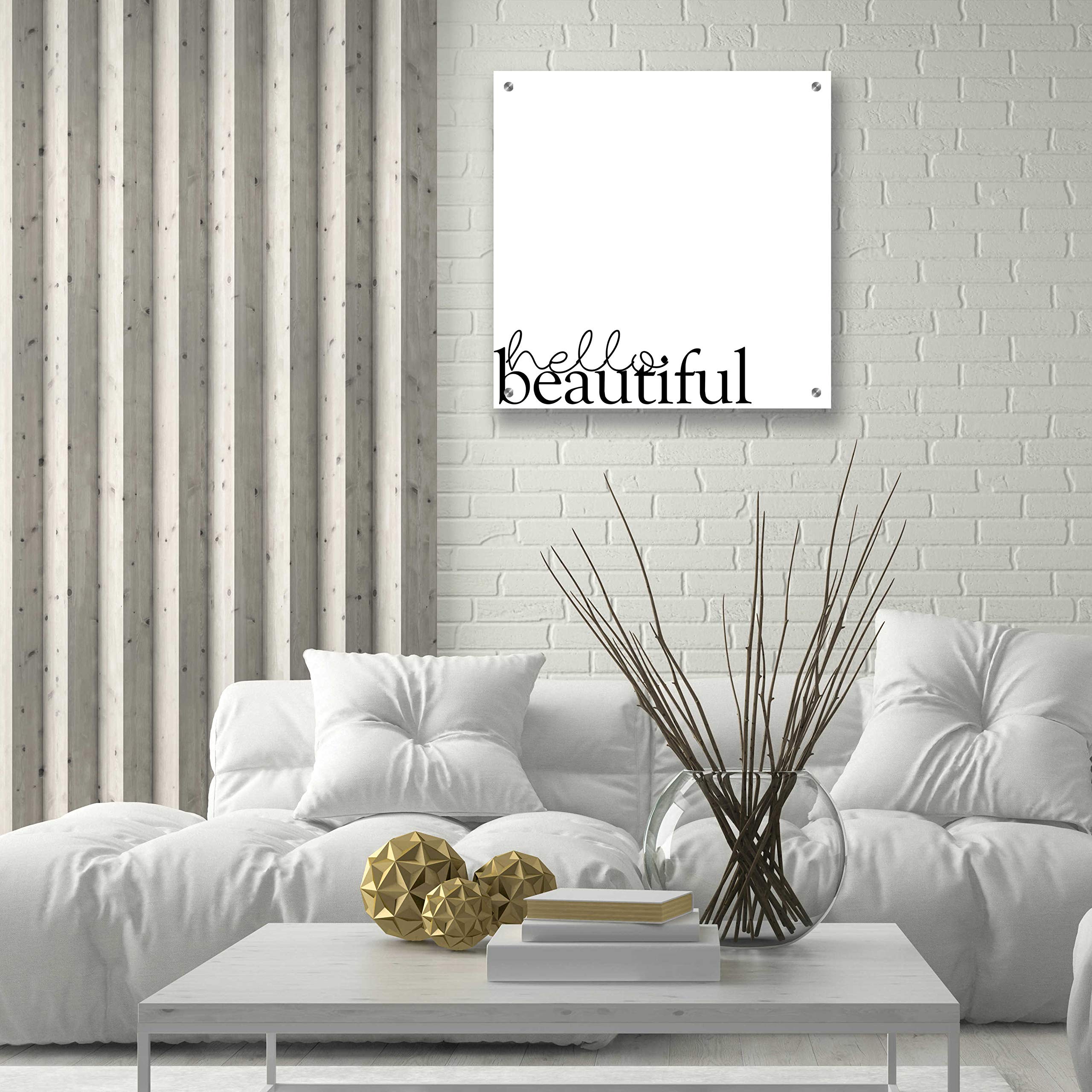 Anna Hambly 'Love Quotes IV' Acrylic Glass Wall Art - 24x24 Inches Modern Home Decor for Living Room, Bedroom & Office - Inspirational Quote Painting