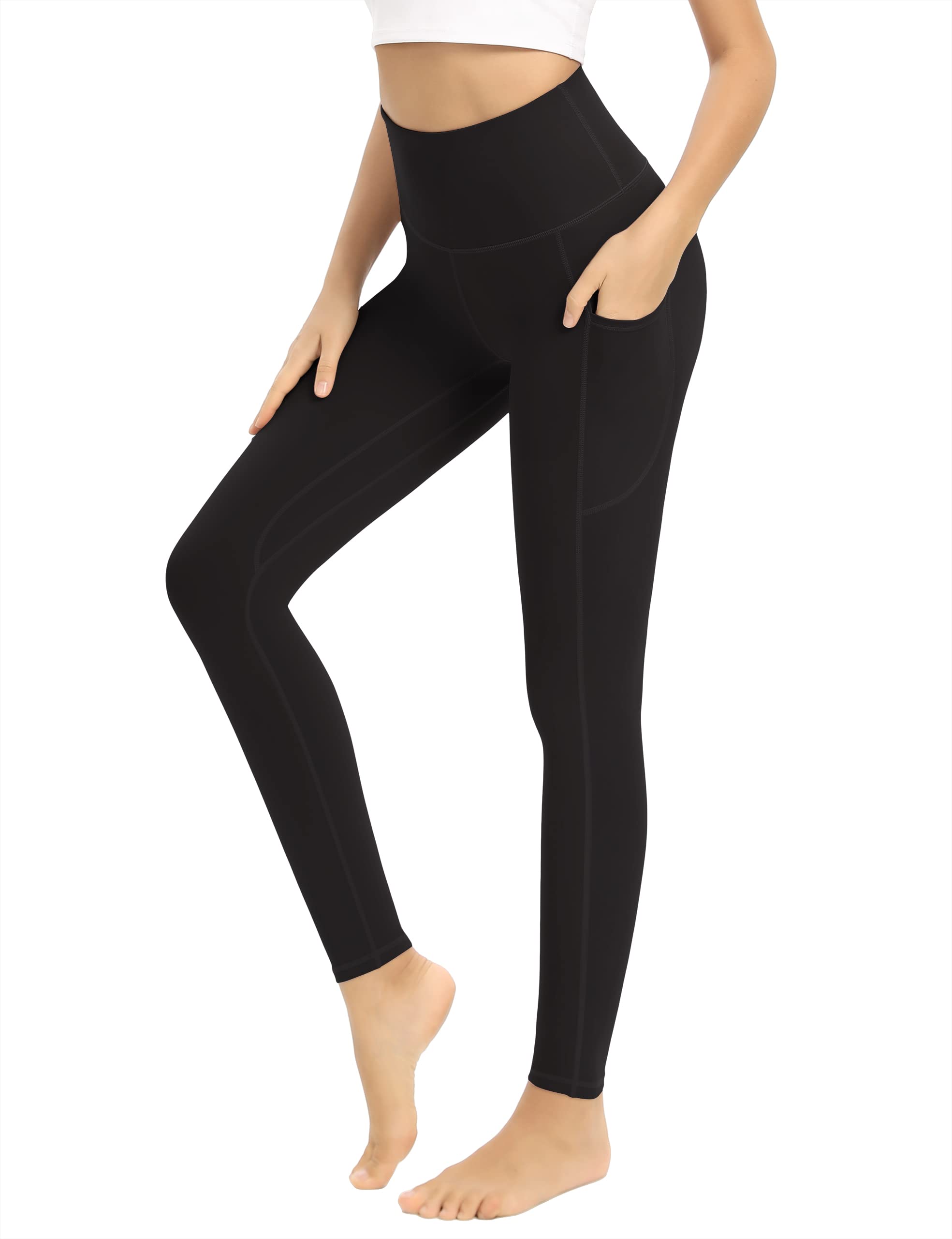 UUE High Waisted Yoga Pants for Women - Tummy Control Workout Leggings with Pockets | Comfortable Athletic Pants for Running, Gym & Everyday Wear