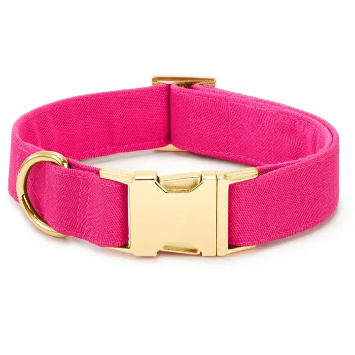 Hot Pink Dog Collar - Adjustable Nylon Pet Collar for Small Medium Large Dogs - Perfect for Daily Walks, Training & Fashion Accessories