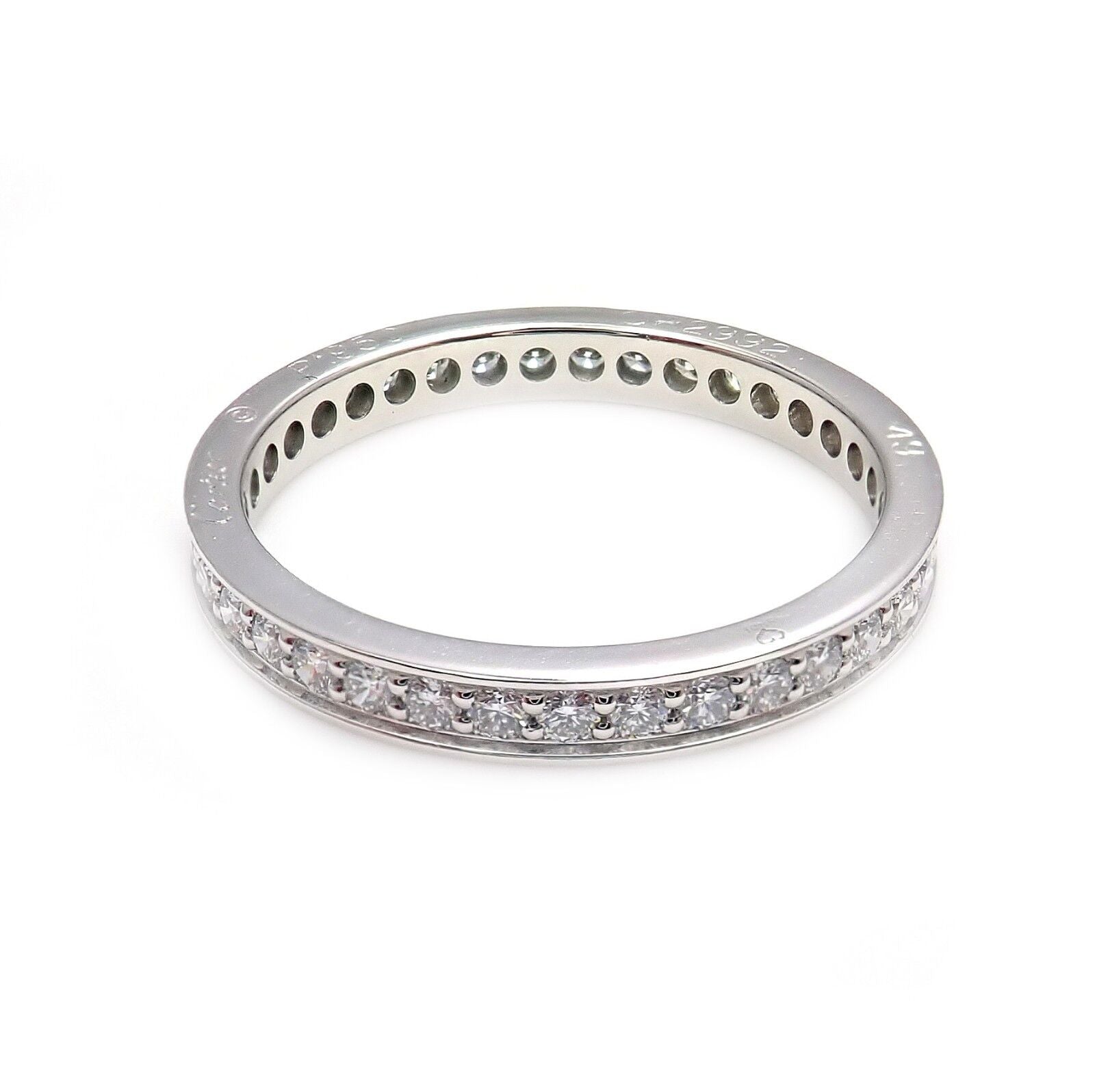 Authentic Cartier Platinum Diamond 0.70ctw Eternity Band Ring - Size EU 49 / US 5 - Perfect for Weddings, Anniversaries & Luxury Gifts