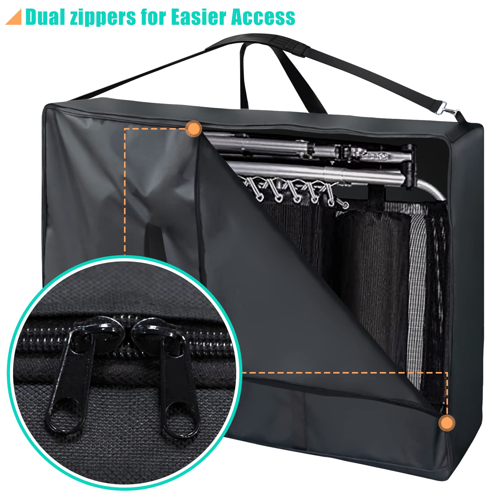 600D Heavy Duty Zero Gravity Chair Cover - Large Outdoor Chair Storage Bag with Zippers, Folding Lounge Chair Carry Case for Patio, Beach & Camping | Durable Moving Bag for Easy Transport & Protection