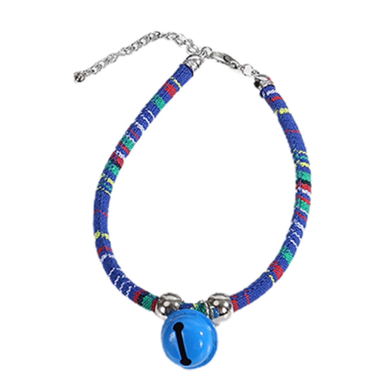 Ethnic Style Cat Collar with Bell - Adjustable Pet Accessories for Dogs & Cats - Perfect for Dress-up & Playtime