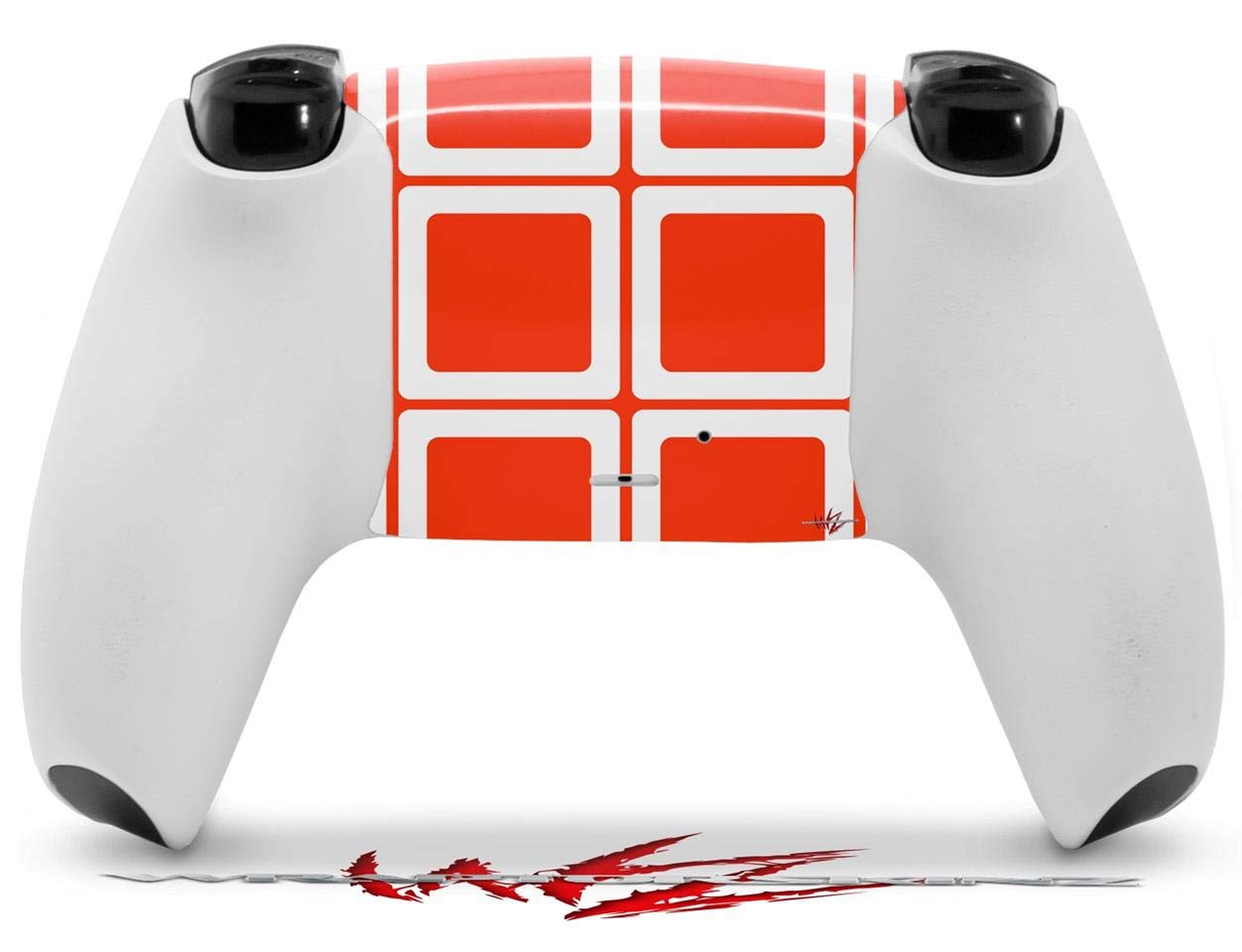 Sony PS5 DualSense Controller Skin Wrap - Squared Red for Gaming Protection