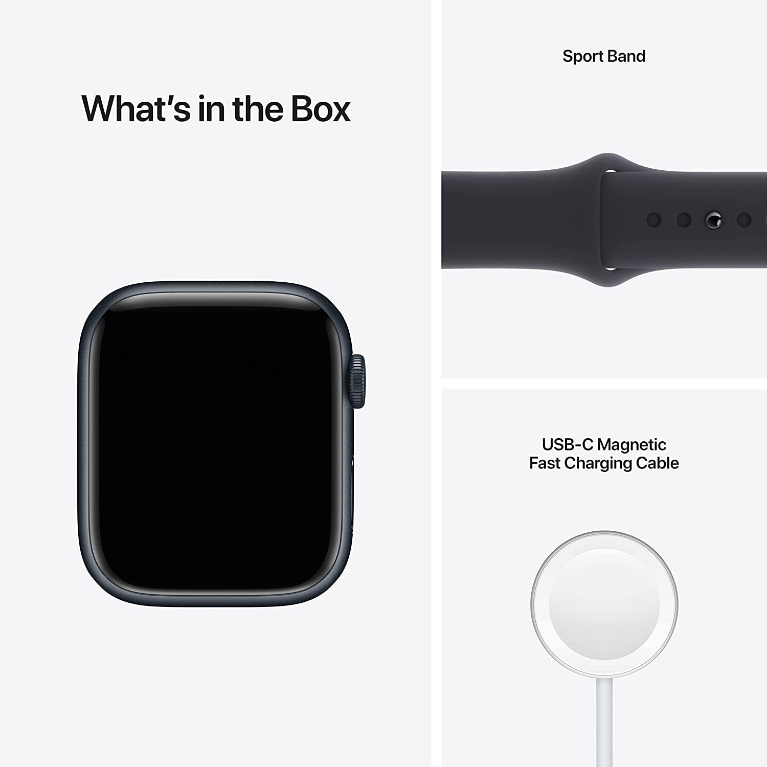 Apple Watch Series 7 (GPS, 45mm) Midnight Aluminum Case with Sport Band - Renewed Premium Smartwatch for Fitness Tracking & Notifications | Perfect for Running, Swimming & Daily Wear