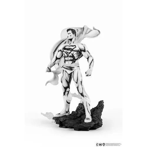 Superman Black and White Version 1:8 Scale Statue - SDCC 2024 Previews Exclusive Collectible Figure for Comic Fans & Home Decor